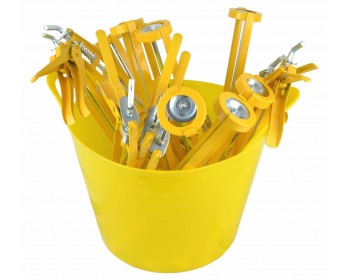 Bucket of 11in Skeleton Caulking Guns